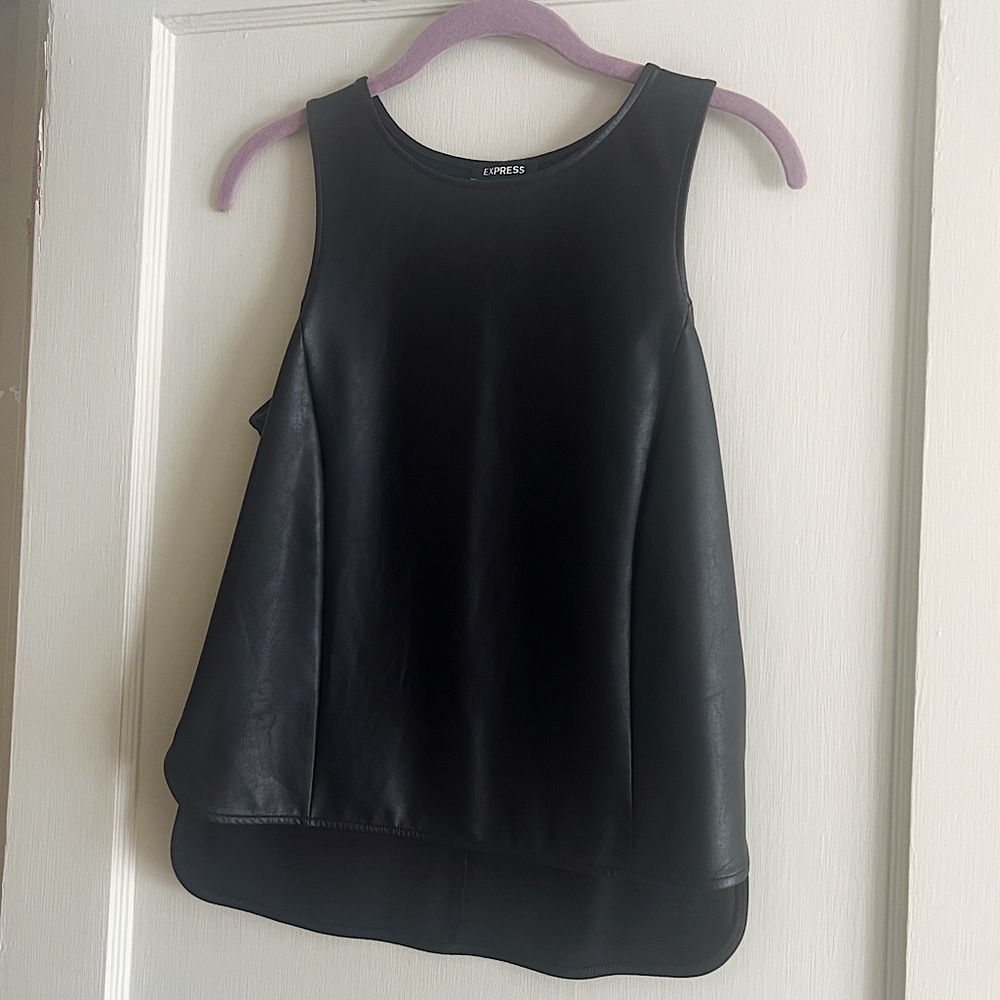 Express Faux Leather Tank Top